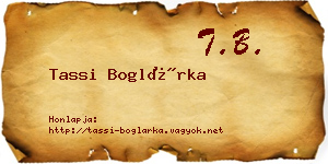 Tassi Boglárka névjegykártya